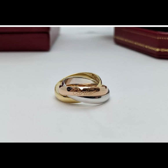 Cartier 18K Trinity Ring Auth size 50 🚫TRADES - Picture 7 of 8